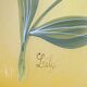 Yellow glass paste vase from the early 20th century signed Lily