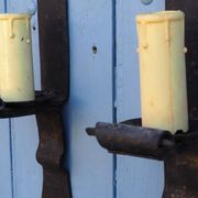 Forged Iron Castle Wall Lights: French Salvaged Sconces, Medieval Style