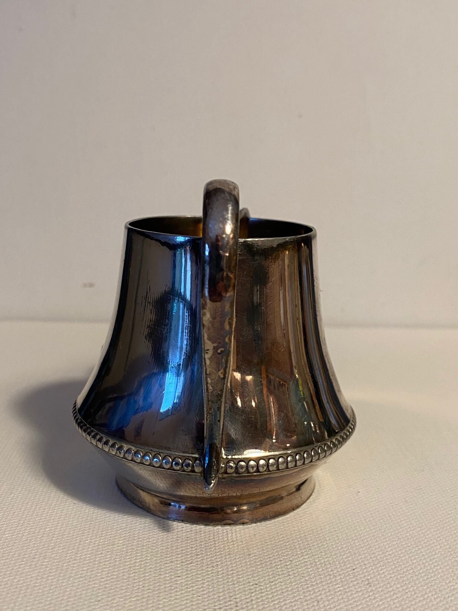 English milk pot silver metal HJ Linton