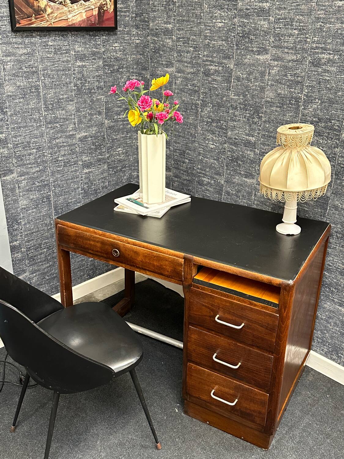 Vintage desk black tray