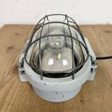 Industrial Cast Aluminium Wall Light with Clear Glass, 1970s