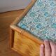 Cache pot, storage box in wood and rattan.