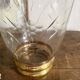 22cm engraved and gilded glass vase