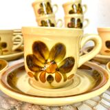 Vintage porcelain cups from Gien "Bamako"
