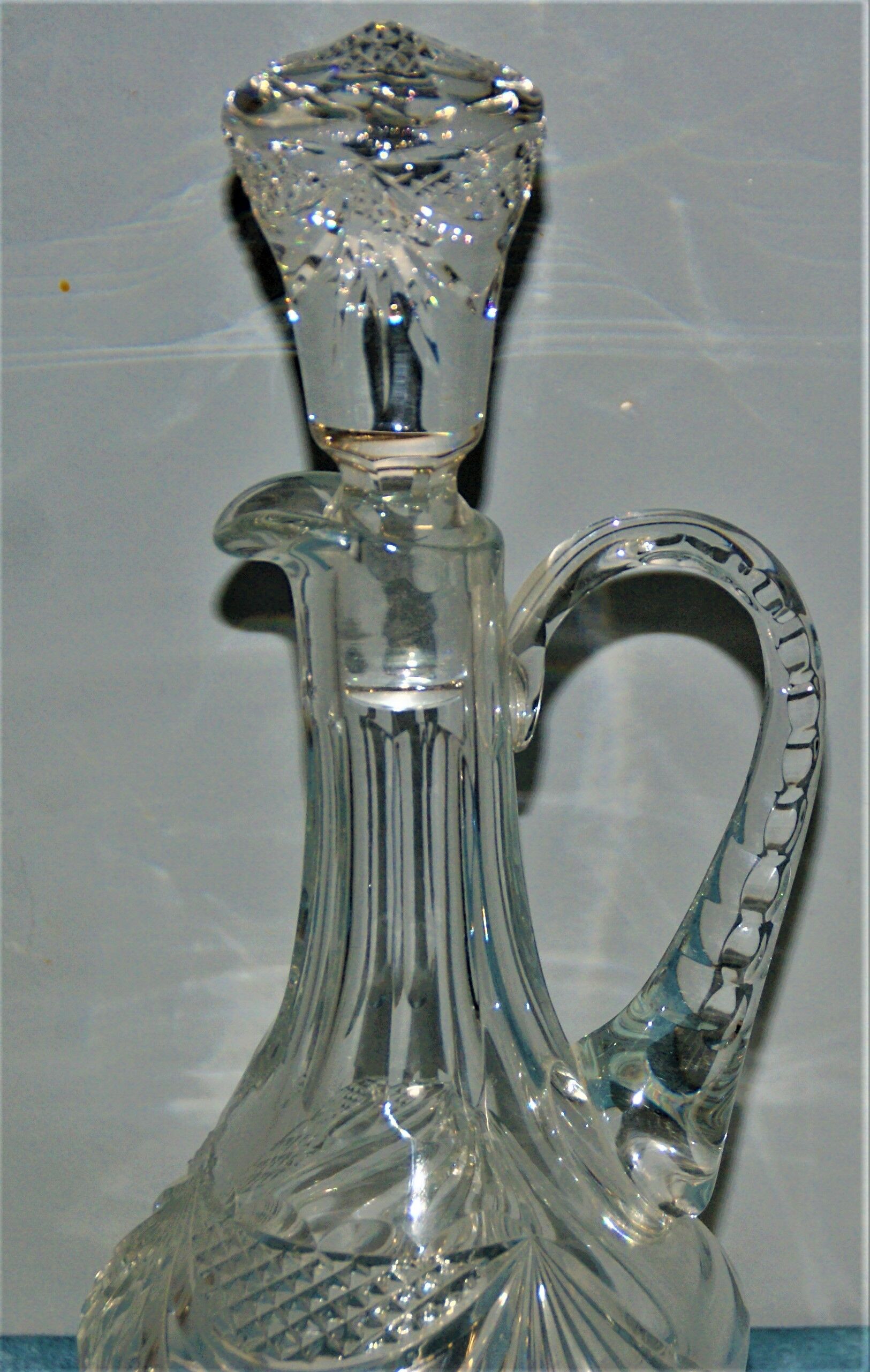 Carafe ewer for wine or water crystal cross of lorraine