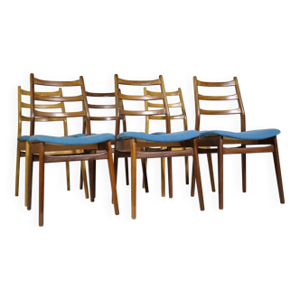 6 chaises en teck et noyer par Casala, années 1960