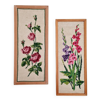 Canvas pair - floral patterns