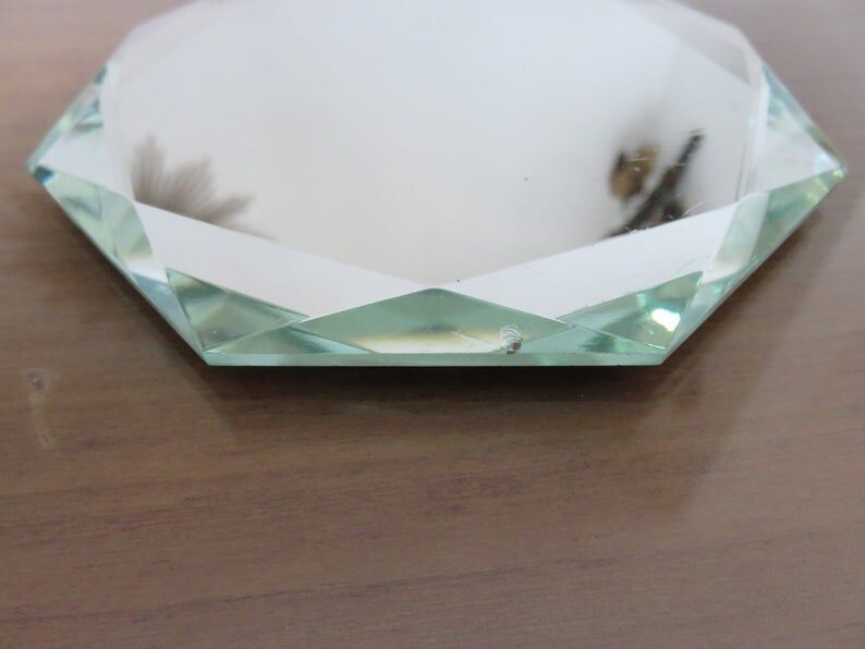 Pair of octagonal mirrors beveled 40s 50s