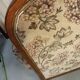 Art Deco armchair with system - original floral velvet fabric