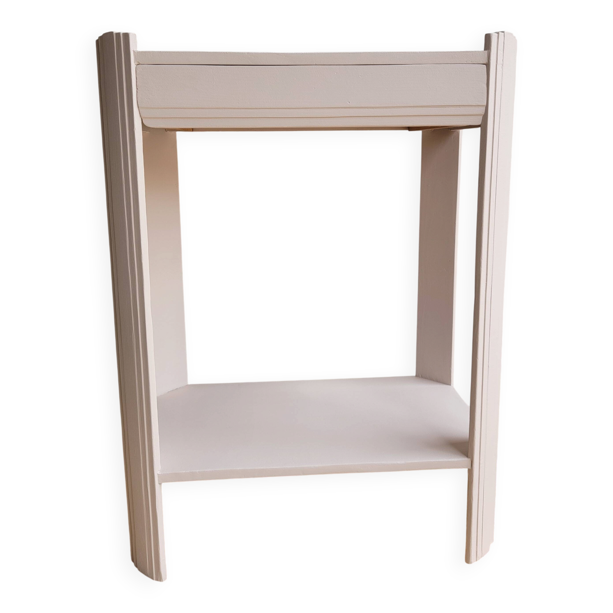 Small renovated Art Deco console in nude colour.