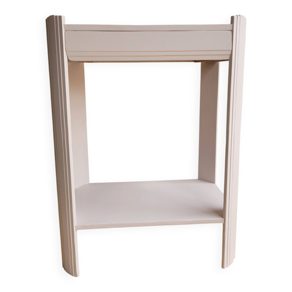 Petite console art déco rénovée couleur nude