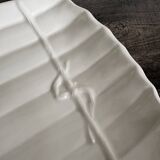 Vintage White Ceramic Asparagus Dish