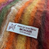 Brown mohair wool plaid/blanket from Vian-Tiran