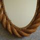 old rope mirror Audoux Minet vintage design 1950s old mirror 50s