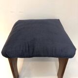 Brutalist velvet stool, 1970