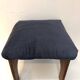 Brutalist velvet stool, 1970
