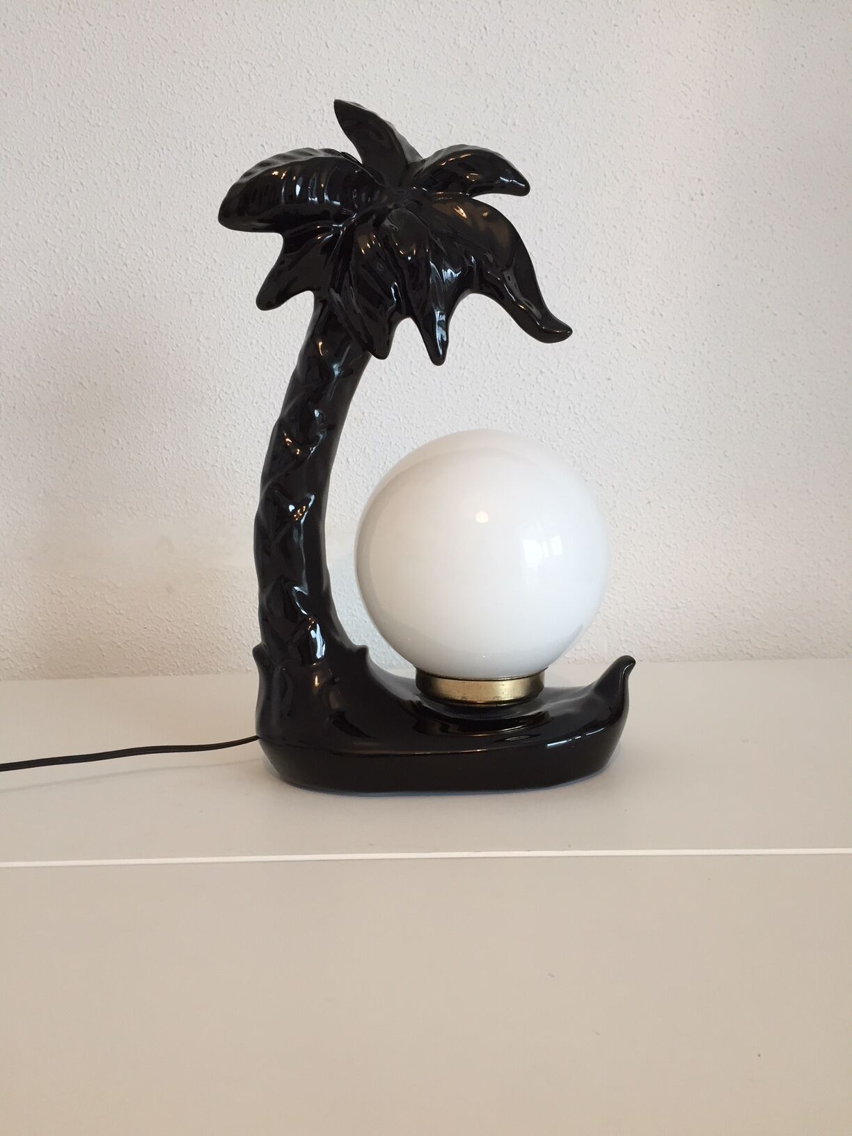 Light Palm tree in porcelain, Italy 1970