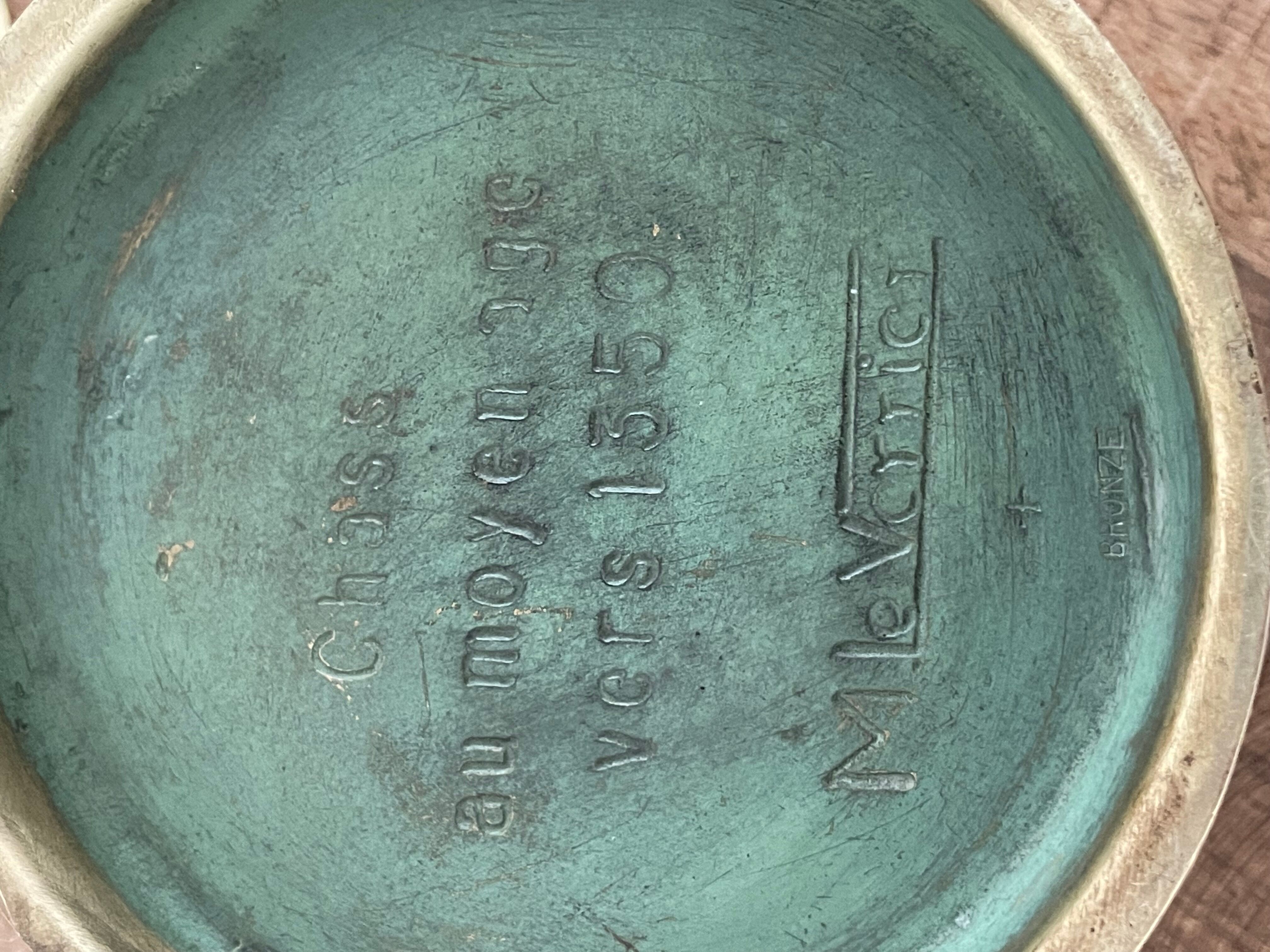 Bronze and ceramic pot Max le Verrier