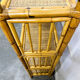 Boho chic arched bamboo shelves 1970s MCM Italian Dal Vera freestanding bookcase