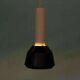 Vintage pendant light design, retro black and white ambient lamp.