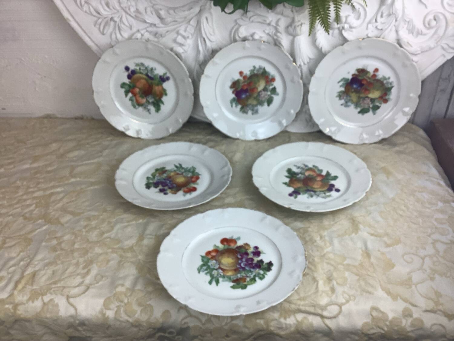 6 dessert plates Limoges porcelain