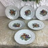6 dessert plates Limoges porcelain
