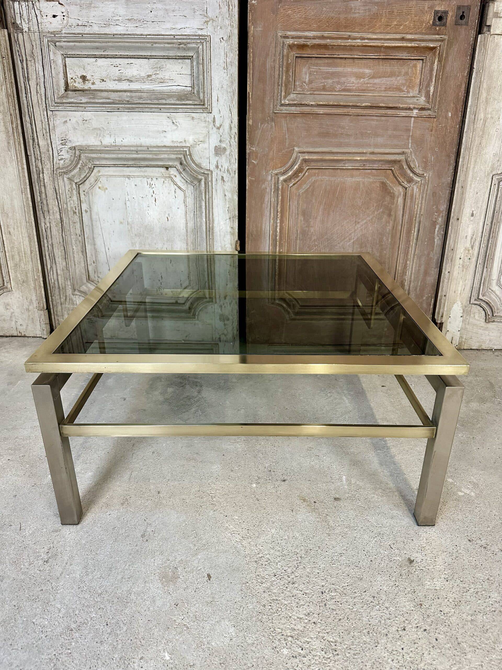 Small square coffee table by Guy Lefèvre for Maison Jansen circa 1970