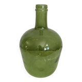 Dame Jeanne / vintage 4L green glass carboy