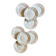 Set of 8 vintage white and gold dessert plates.