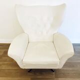 White leather armchair from the 70s