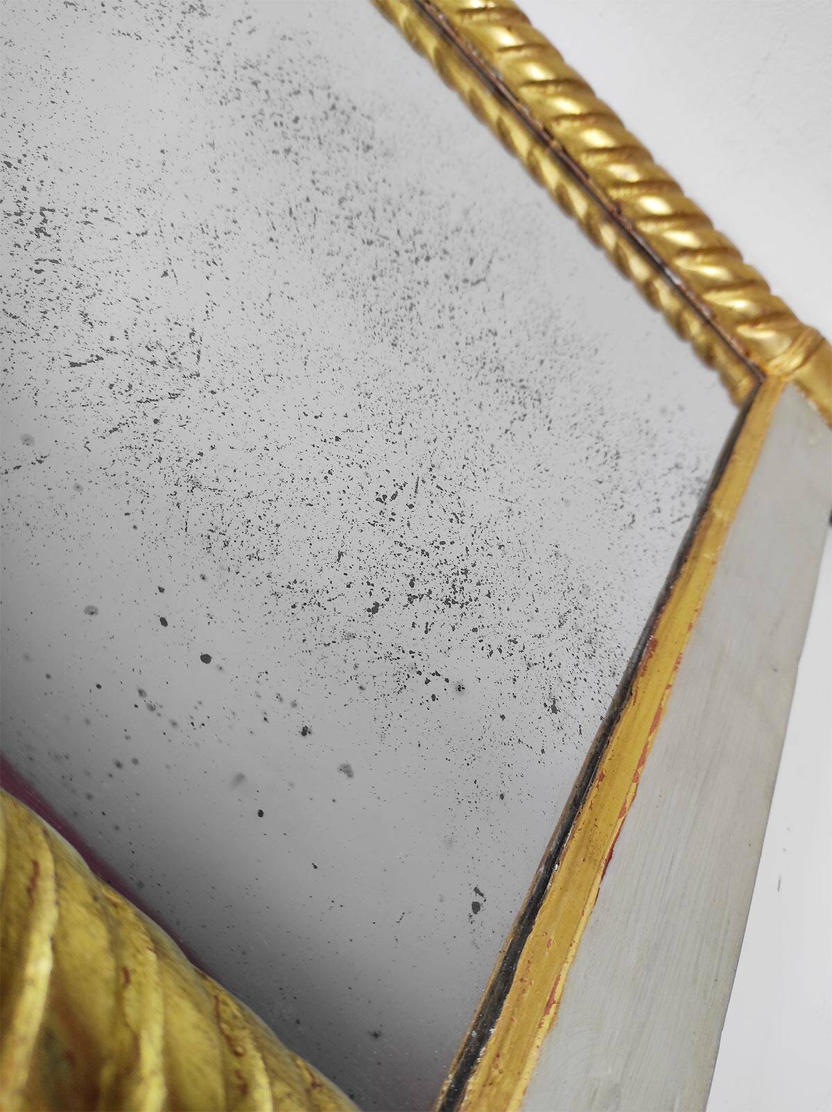 Antique "Restoration" period mirror with under-glass painting circa 1830