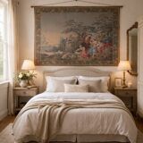 Genuine woven tapestry in the Aubusson style – pastoral French tapestry