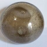Vintage bubble-blown glass ball vase from riom france