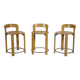 Tabourets en hêtre REY, conçus par Bruno Rey pour Kusch & Co, lot de 3, années 1970