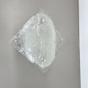 Large Organic Hollywood Regency Ice Glass Wall Light by Kalmar Lights, 1970