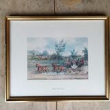 Engraving carriage horse