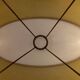 Oval lampshade hot water bottle lamp lacquered cardboard lined with gold 1970