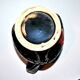VALLAURIS ceramics Black and red enamelled vase with handle VINTAGE 1950-1960