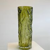 textured glass vase