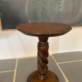Vintage turned wood side table