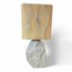 Rare limestone lamp Maison Brusson circa 1990