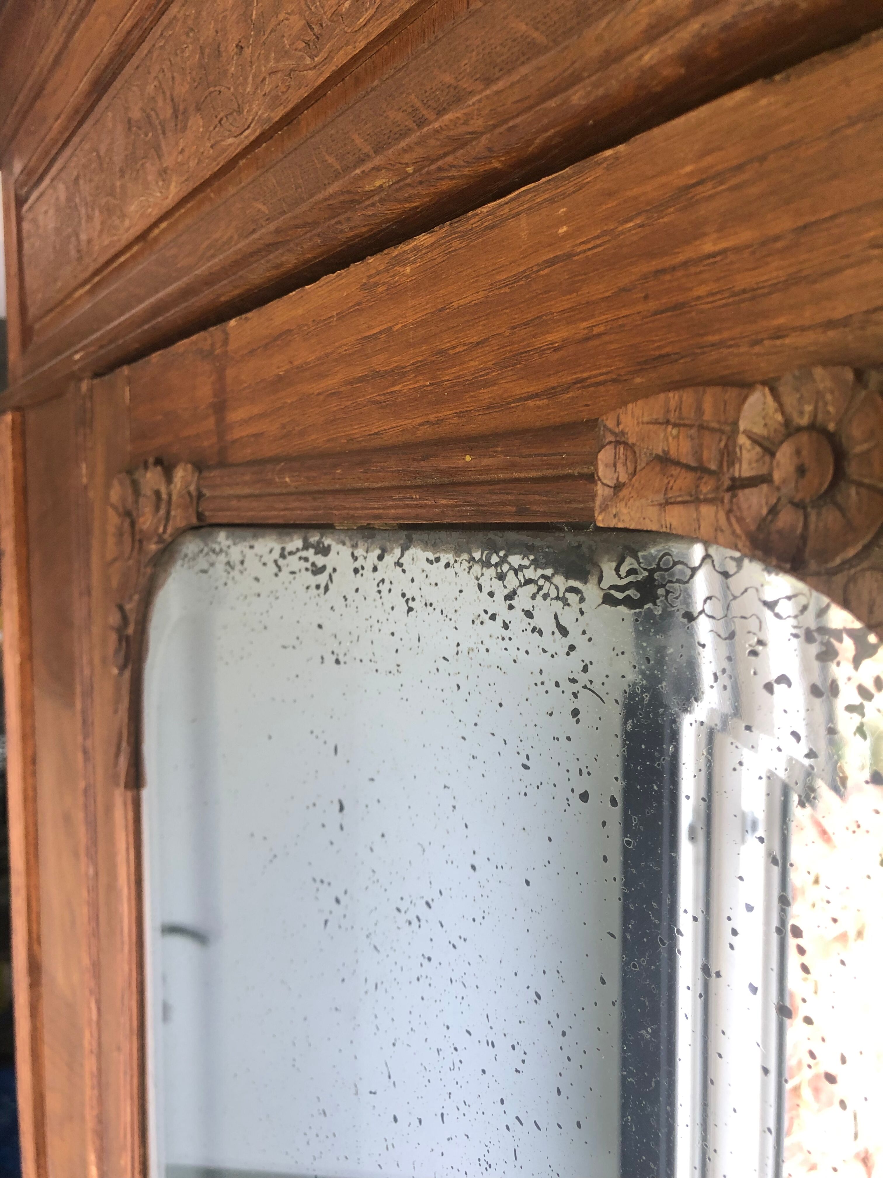 Antique wardrobe with mirror