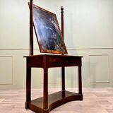 Dressing Table In Flamed Mahogany From The Empire Period 19th Century
