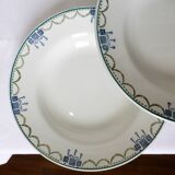 4 vintage deep plates from St Amand 220625