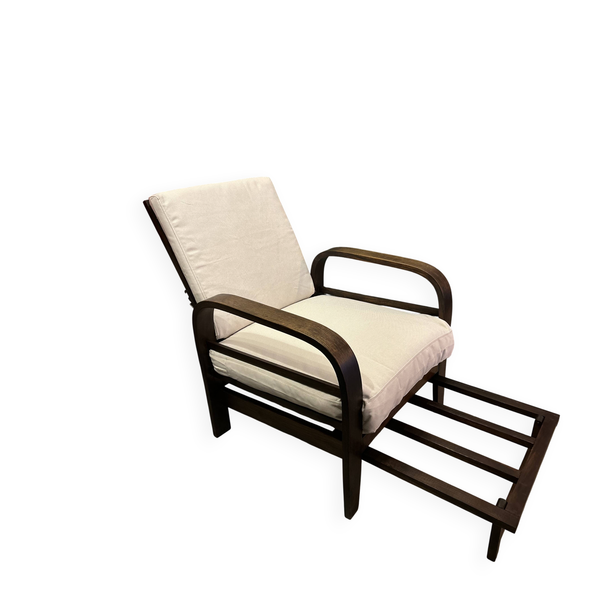 Multi-position relaxation armchair from the 1930s/40s in teak.