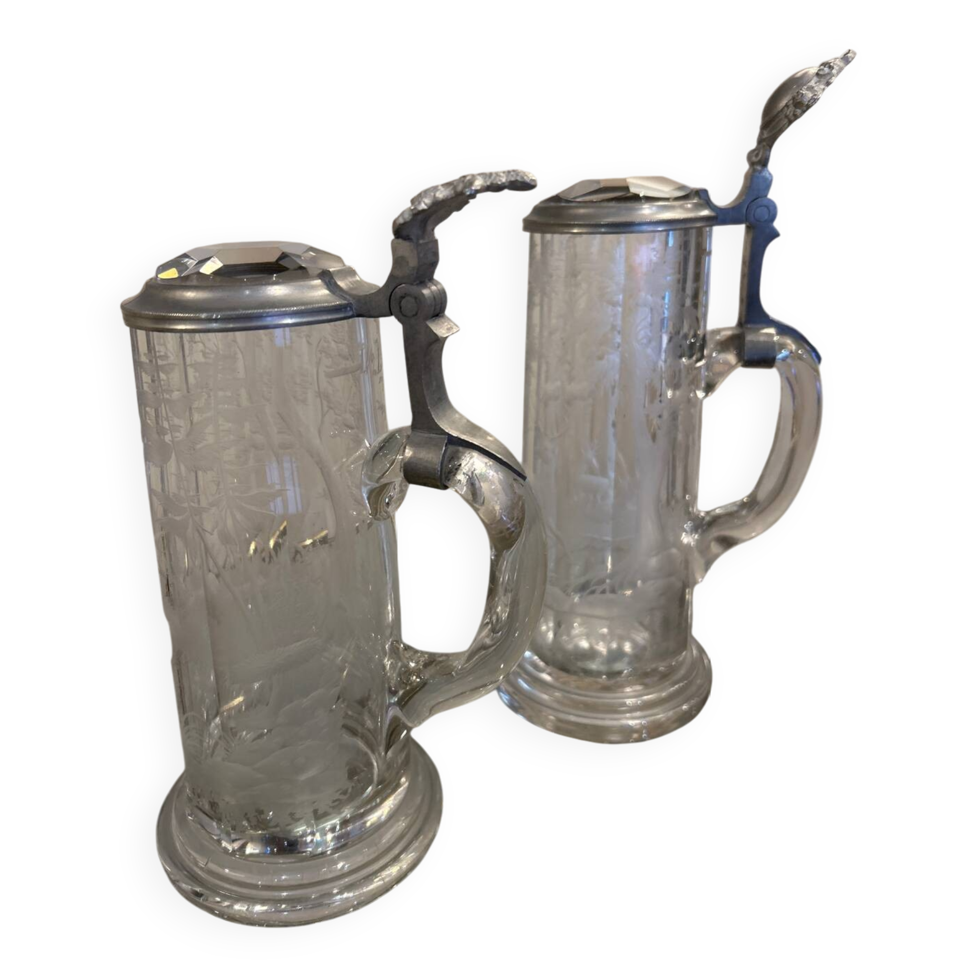 Set of beer pitchers, 19th century