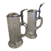 Set of beer pitchers, 19th century