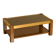 Rectangular Italian coffee table in wood and gold metal from the 70s.
