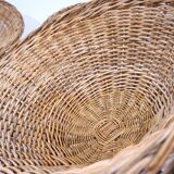 Set of 4 rattan pod chairs 60s