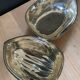 Walnut-shaped box in silver metal